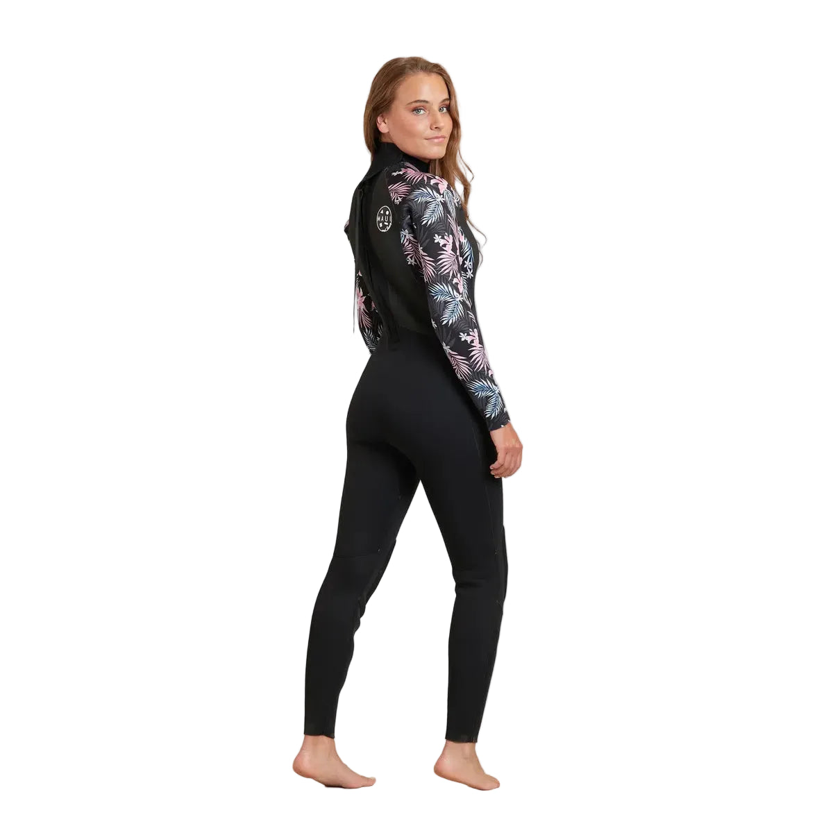 Traje de Agua Pukalani Maui & Sons Mujer Full Print Pro Negro Floral Talla S