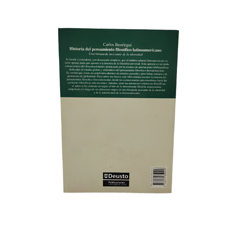 Historia Del Pensamiento Filosofico Latinoamericano Deusto Publicaciones Tercera Edicion
