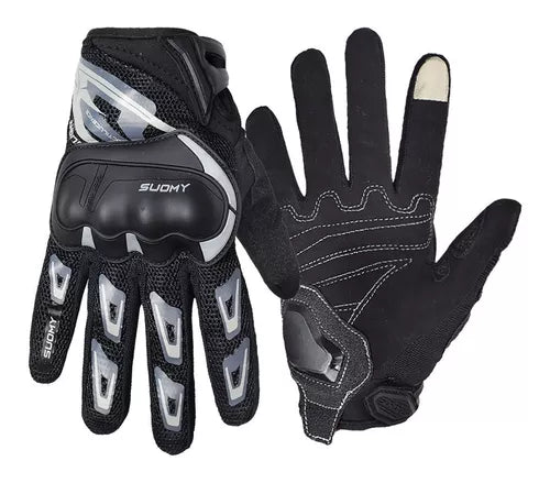 Guantes Para Moto Suomy Mesh Protect Y Touch Screen Su-11 Negro Xl