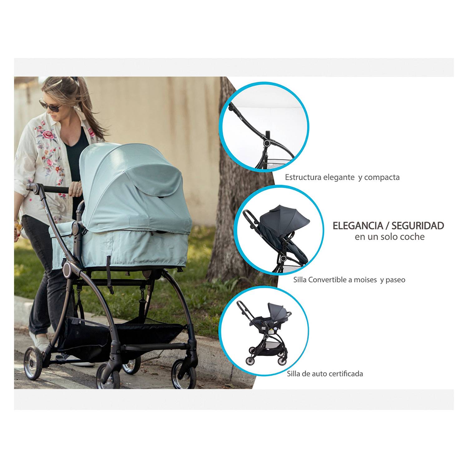 Coche Travel Bebesit Loop Azul
