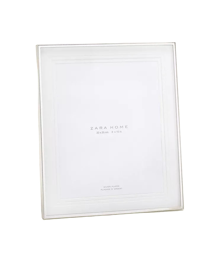 Pack 3 Marco Foto Con Paspartu Escalonado Zara Home Metalico 20*25 Cm Plata
