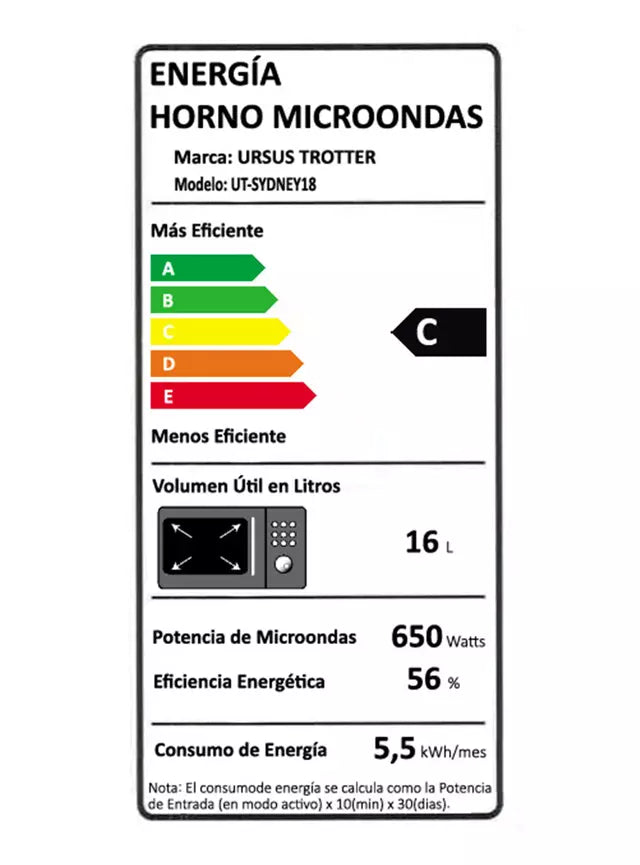 MICROONDAS URSUS TROTTER UT-SYDNEY18 BLANCO 16L