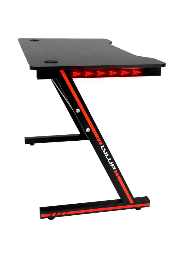 Escritorio Gamer LvLup con luces Zebra King
