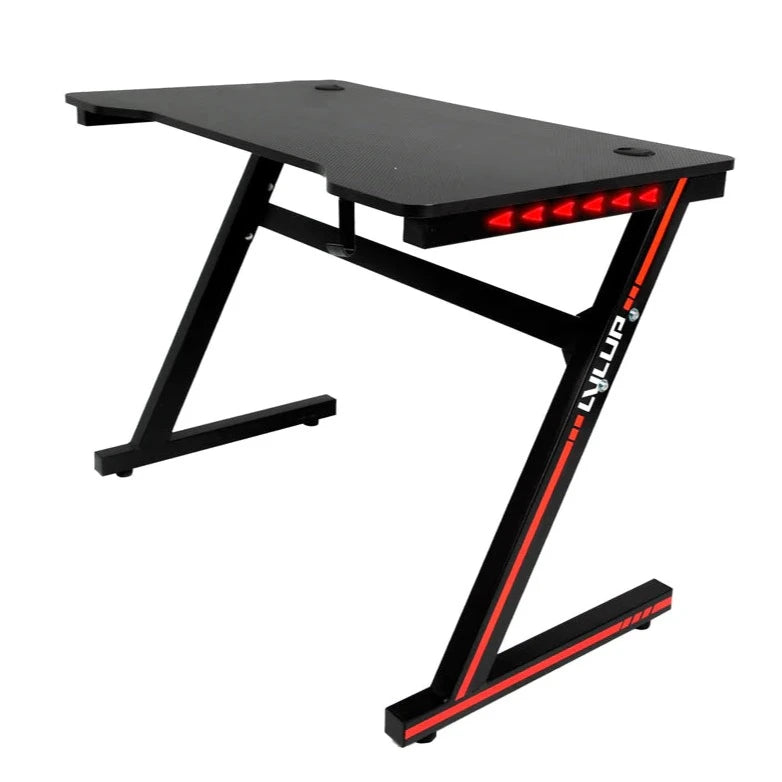 Escritorio Gamer LvLup con luces Zebra King