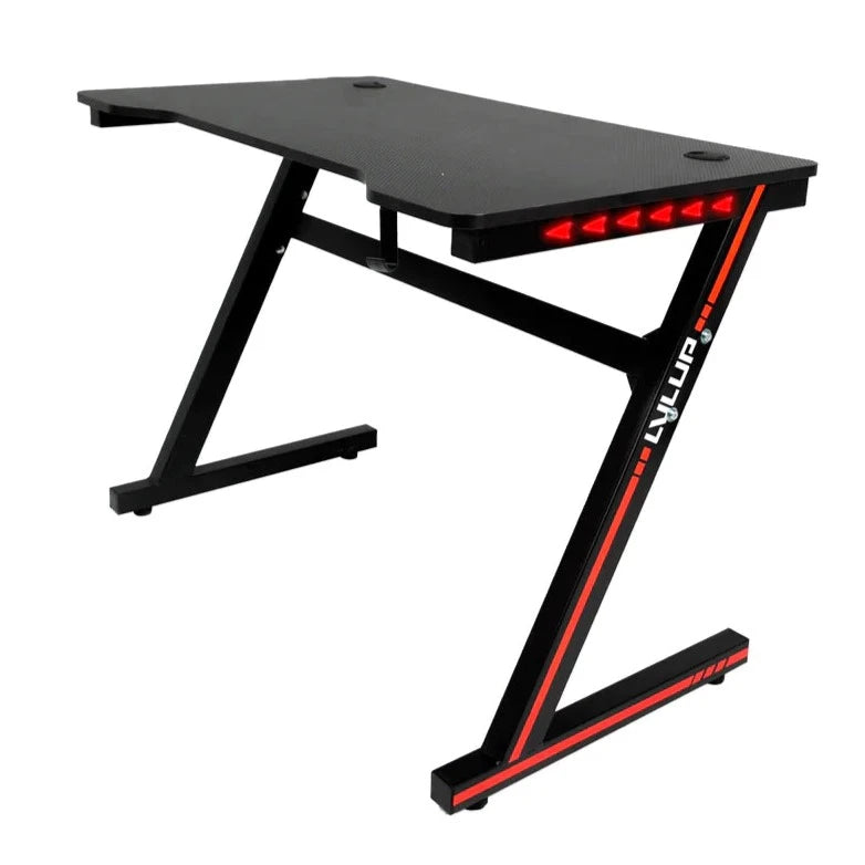 Escritorio Gamer LvLup con luces Zebra King