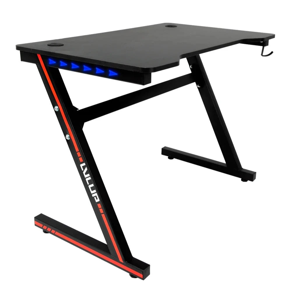 Escritorio Gamer LvLup con luces Zebra King