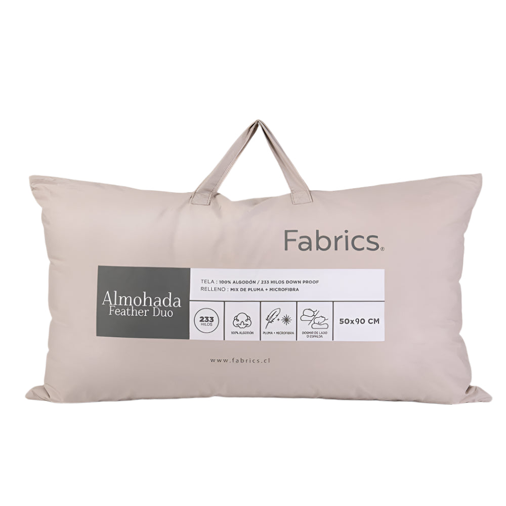 Almohada Pluma 233 Hilos Fabrics Feather Duo Blanco 50*90cm