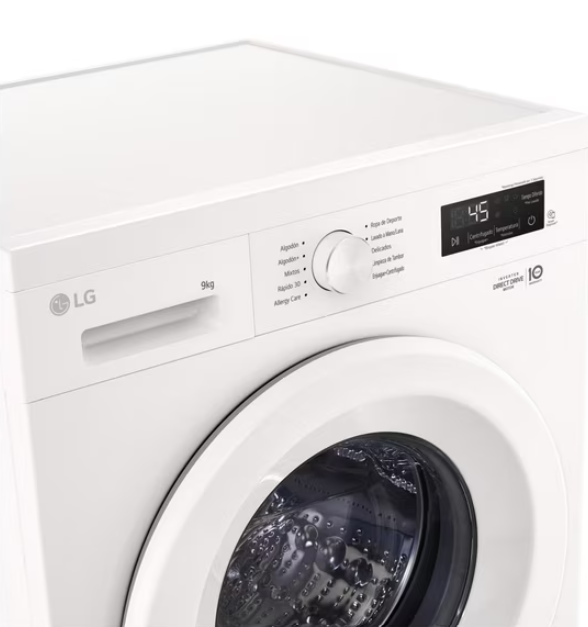 Lavadora Automático Carga Frontal Lg Wm9gwvfs6 Blanco 9 Kg