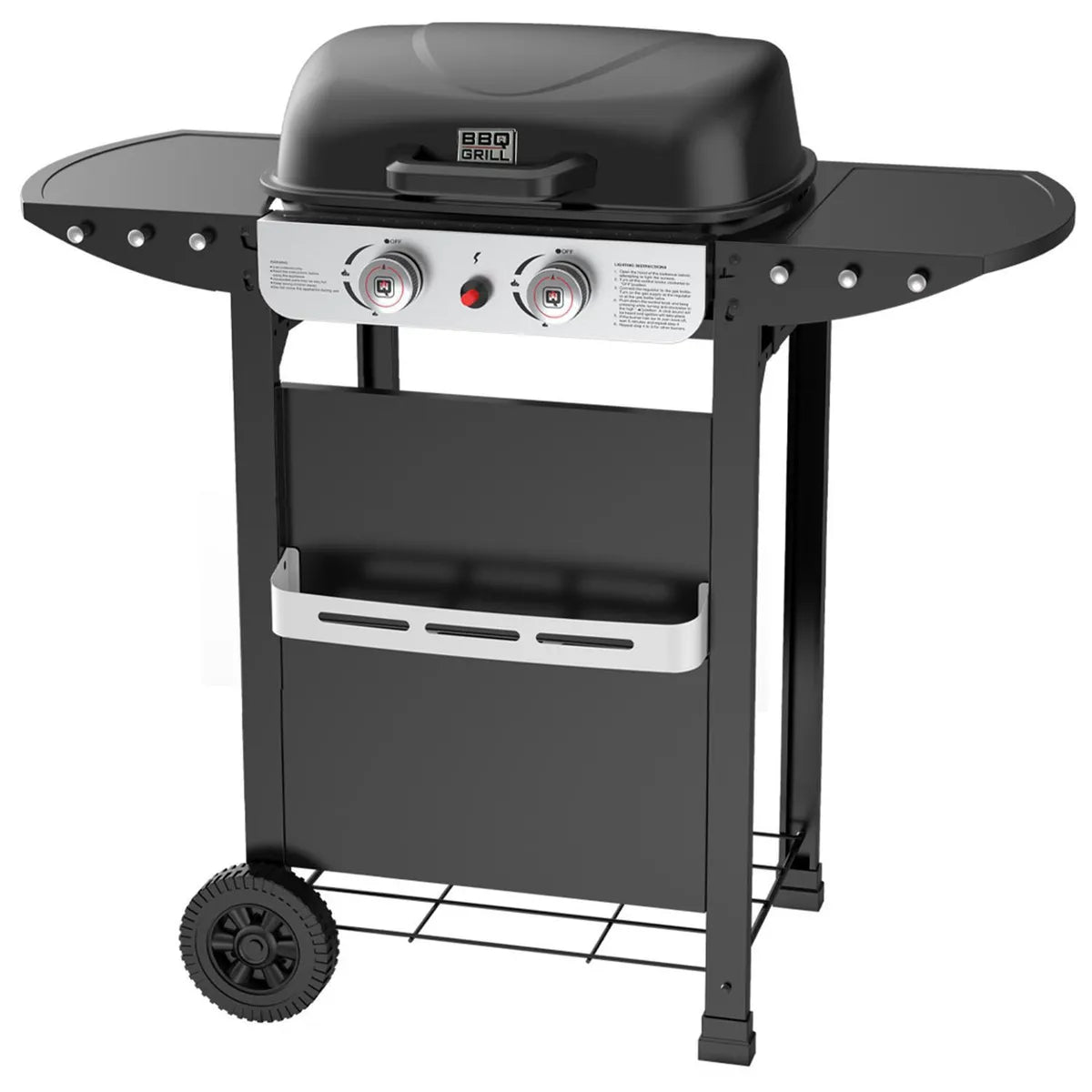 Parrilla a Gas Denver Pro BBQ201GCA 2 Quemadores, Negro