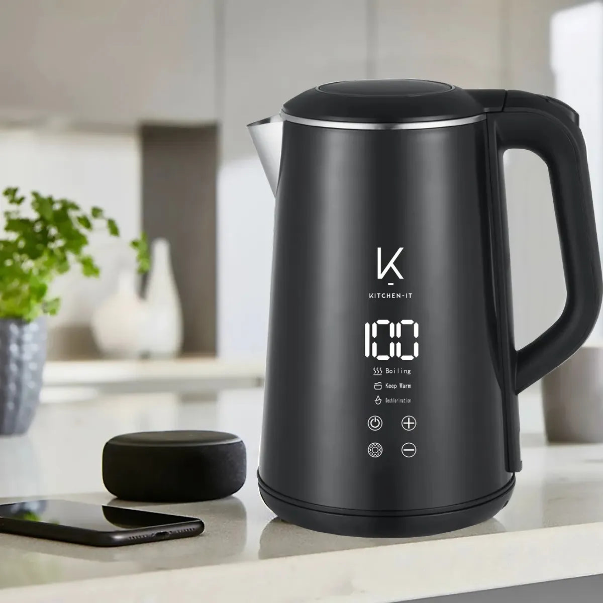 Hervidor Eléctrico Kitchen+ IT Smart Digital LED 1.7 Litros