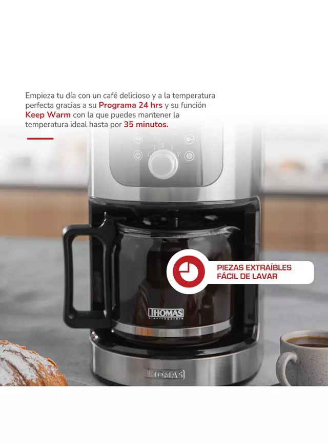 Cafetera de Filtro Thomas Aromakaffee TH-145DMI 1.2 Litros