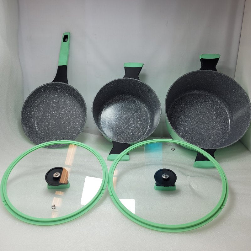 Bateria De Cocina Aluminio Kitchenware Soho Menta 7