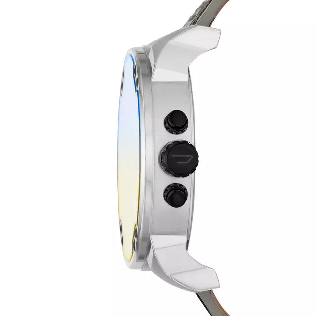 Reloj Diesel Mr Daddy 2.0 De Cuero Dz7429 Gris Plomo 57mm