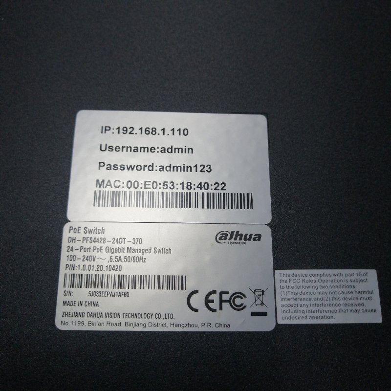 Ethernet Switch Dahua Dh-Pfs4428-24Gt-370