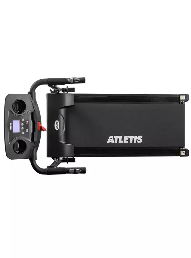 Trotadora Plegable Atletis M200 Inclinación 3 Niveles 12 km/h, Negro