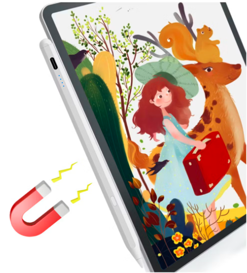 Lapiz Stylus Para Ipad Con Rechazo De Palma Inclinada Blanco