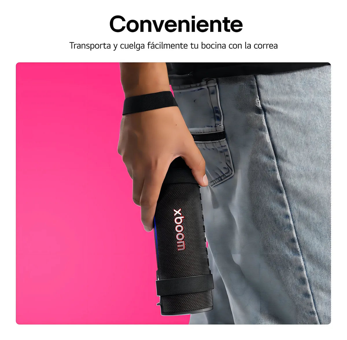 Bocina Bluetooth Portátil LG Xboom Bounce by Will.i.am, 30hrs de Batería