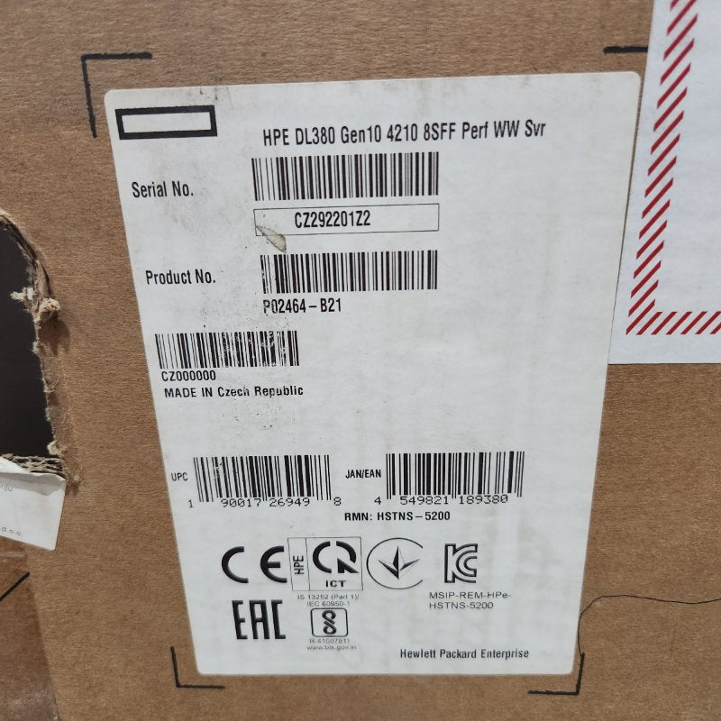 Servidor Hewlett Packard Enterprise Hpe Dl380 Gen10 4210 8Sff Perf Ww Svr