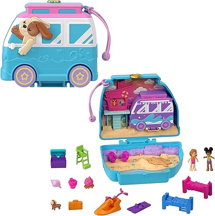 PLAYSET ESTUCHE PERRITO EN CARAVANA POLLY POCKET HRD36 NIÑA