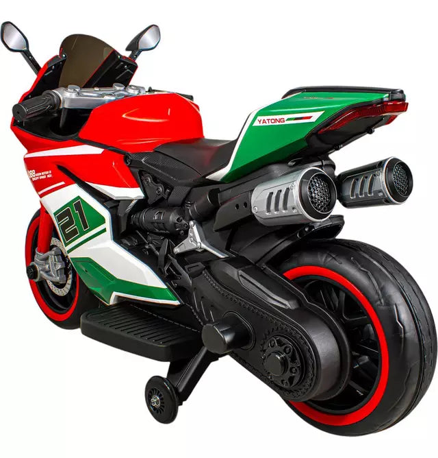Motocicleta Eléctrica Little Monkey 48826 Verde, Blanco y Rojo