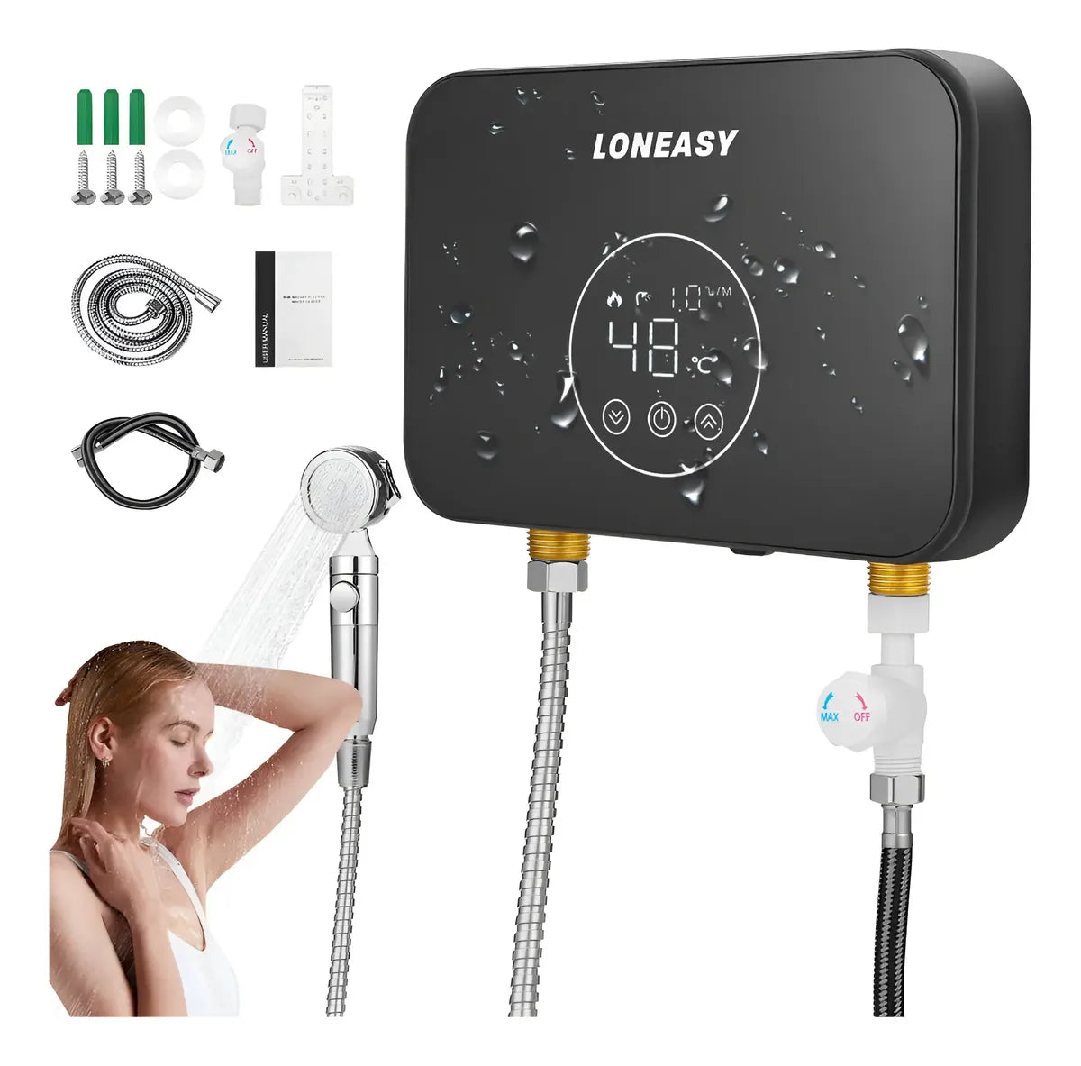 Calentador de Agua Loneasy Q1270 Negro