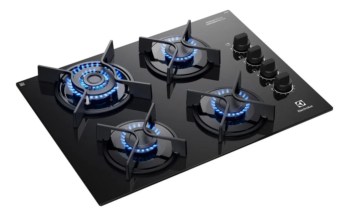 Encimera 4 Quemadores Electrolux KE4GC Negro