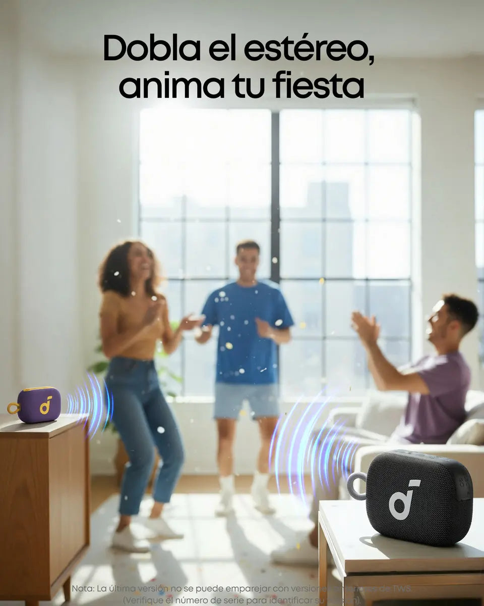 Parlante Bluetooth Soundcore Select 4 Go all day power vibrant vibes Negro