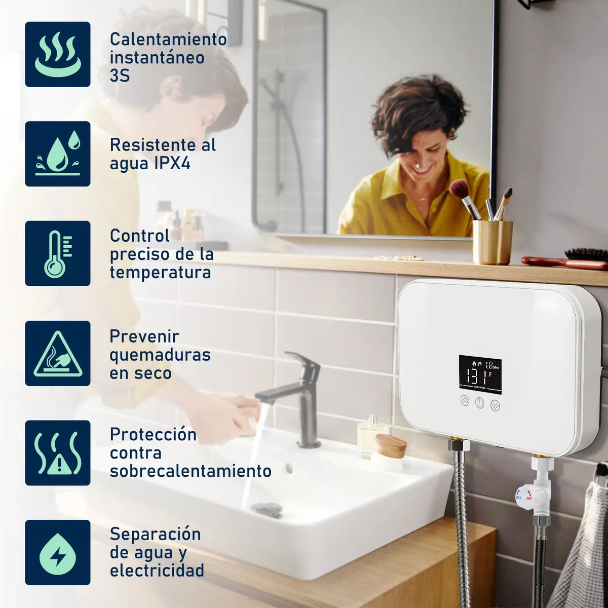 Calentador de Agua Loneasy Q1270 Blanco