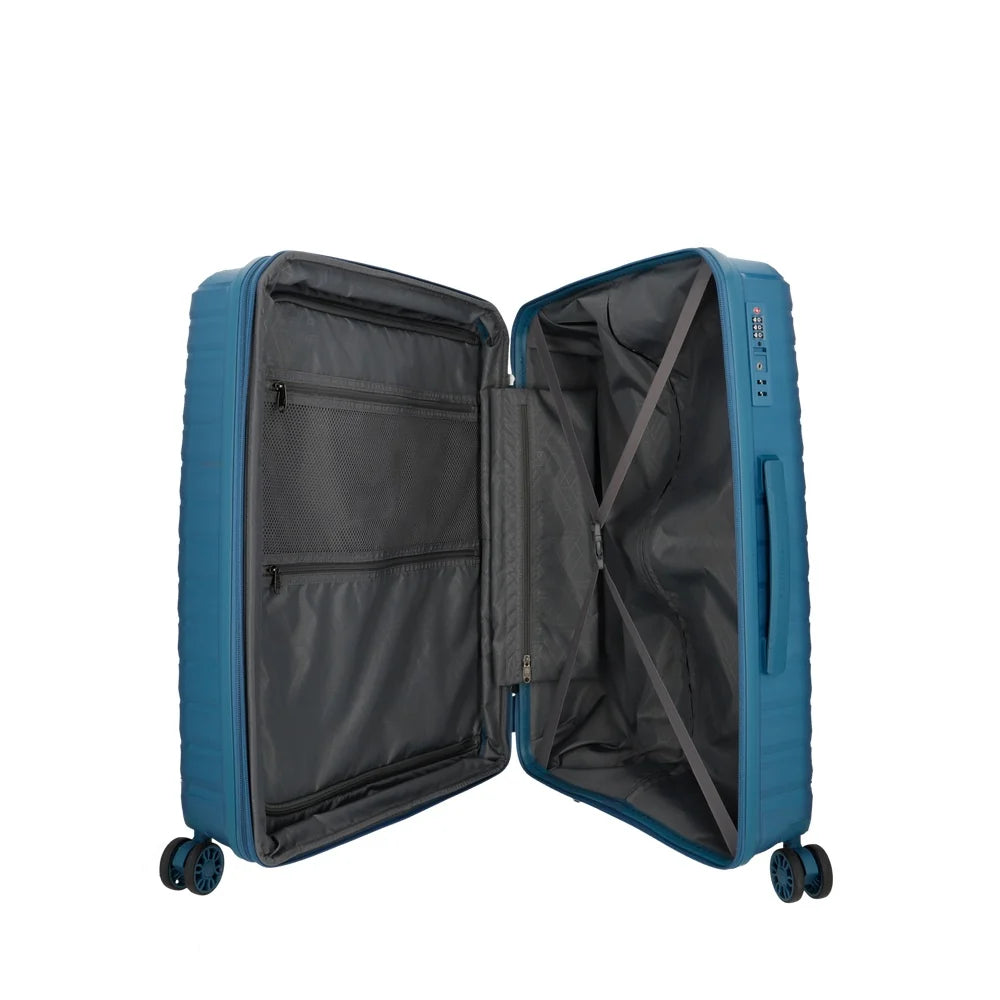 Maleta de Viaje Saxoline Titanium Mediana 66 Litros, Azul
