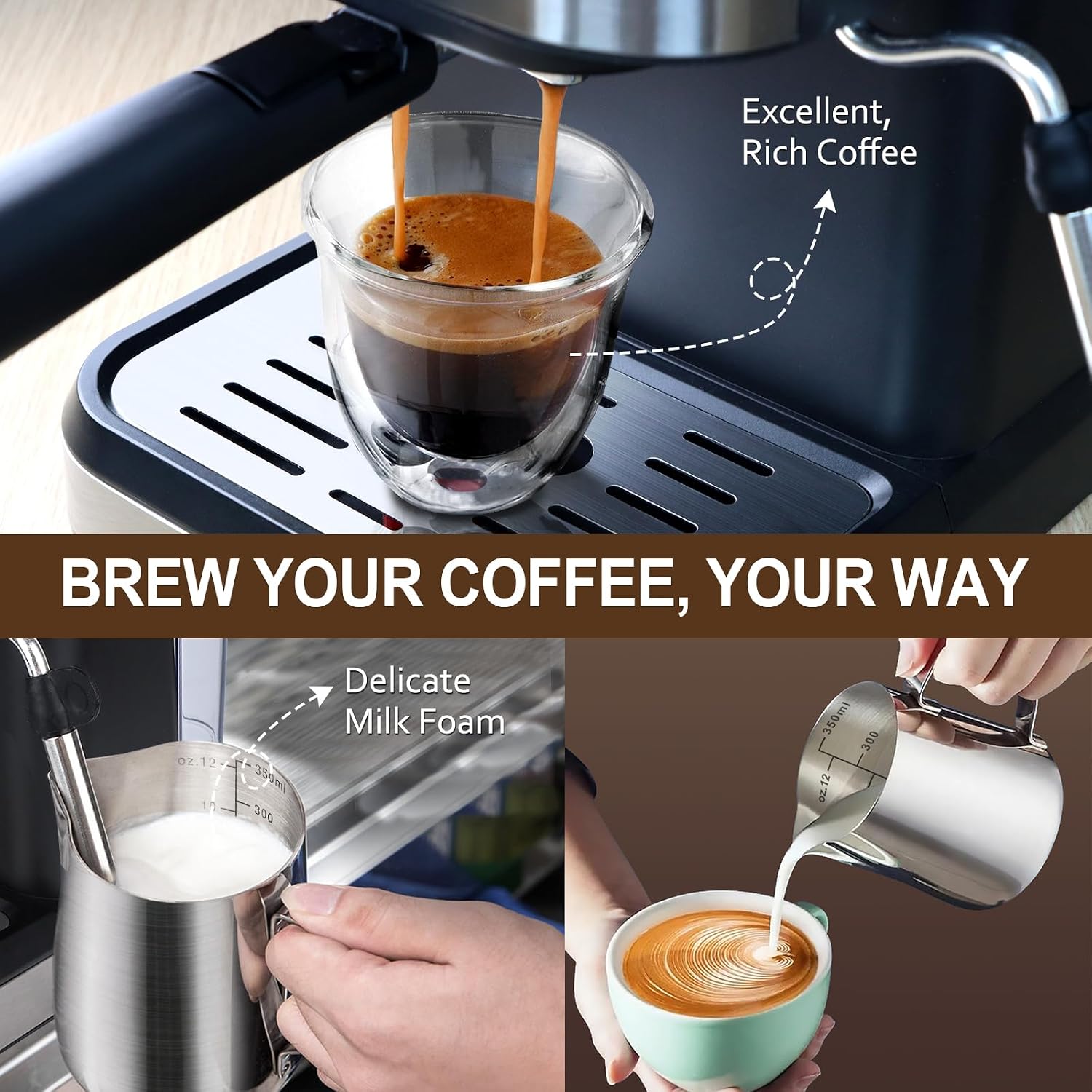 Cafetera espresso ICUIRE CM3080 1050W