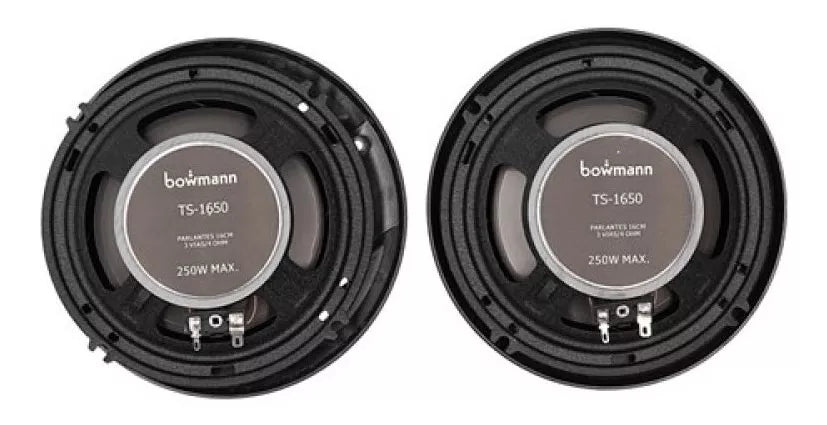 Parlante Auto Bowmann Ts-1650 3Vias Negro 16Cm-250W