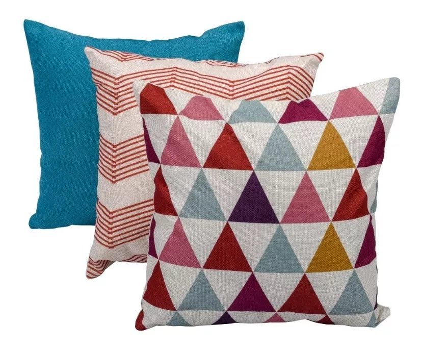 Set 3 Cojines Begonia Almohadones Distintos Color 45X 45 Cm 3 Unidad