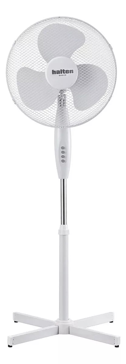 Ventilador Con 3 Aspas Hslten Base Cruzada Blanco