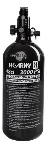 Tanque De Aire Comprimido Con Regulador Hkarmy 48ci 3000 Psi Negro