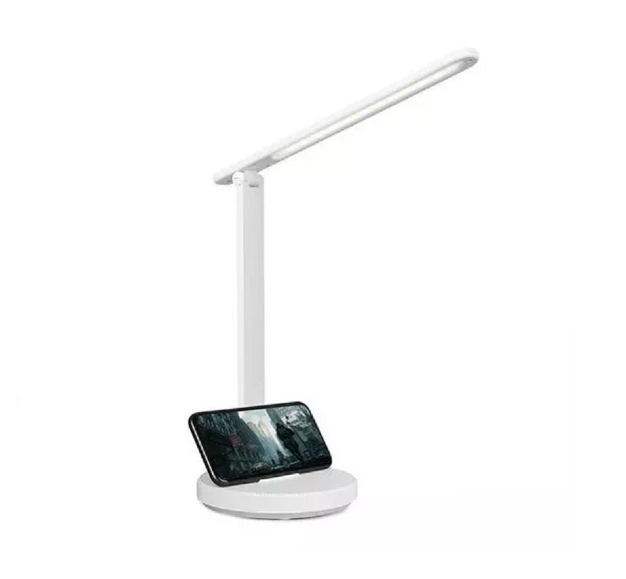 Lampara Led Tactil Y Recargable De Escritorio Sin Marca Q9 Blanco