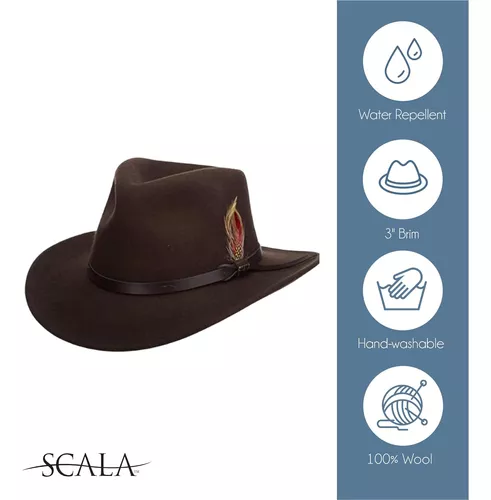 Sombrero Scala Df6 Estilo Vaquero Chocolate