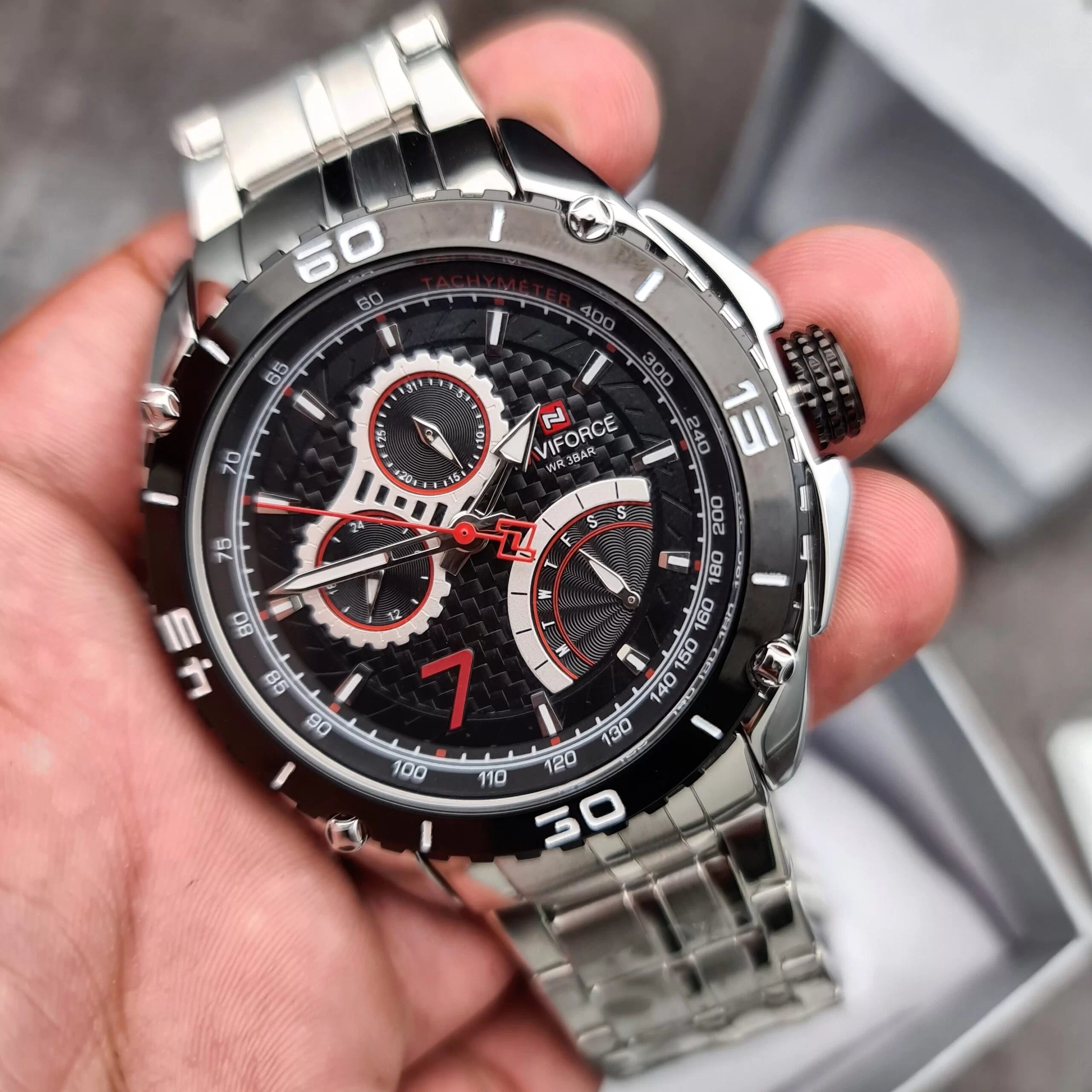 Reloj Naviforce Nf9183 Plateado/Negro