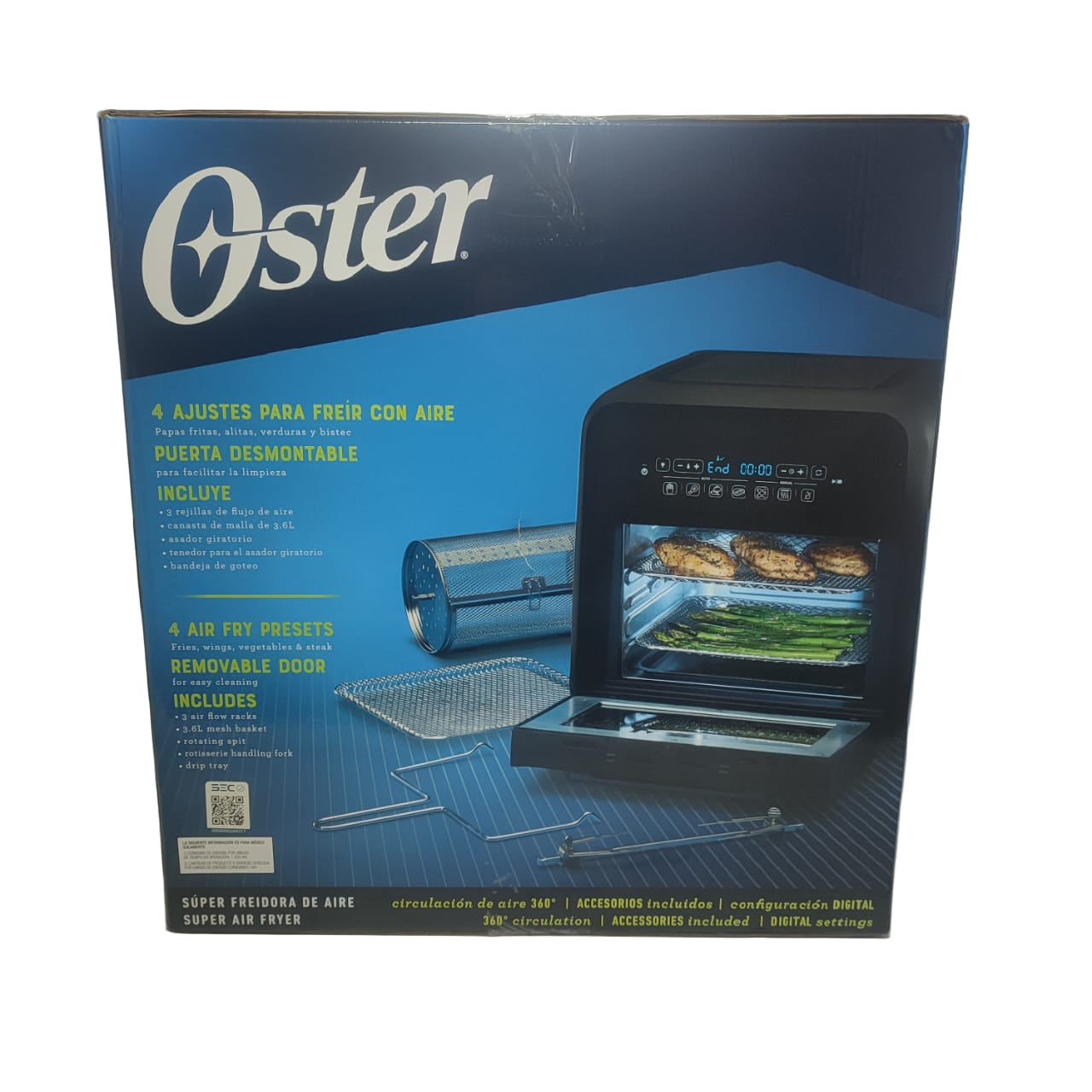 Super Freidora De Aire Oster Ckstafov3 10l
