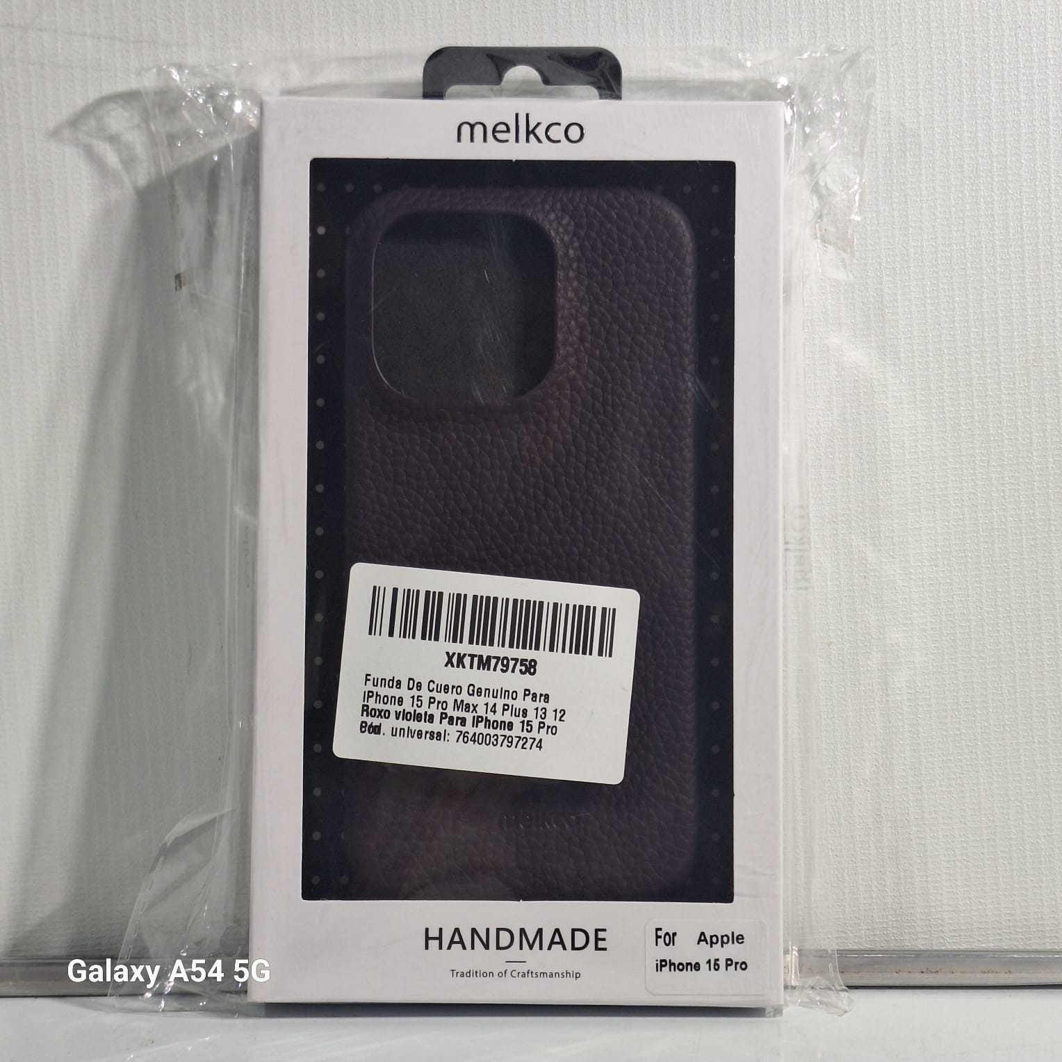 Funda De Cuero Genuino Melkco Iphone 15 Pro / 14 plus Violeta