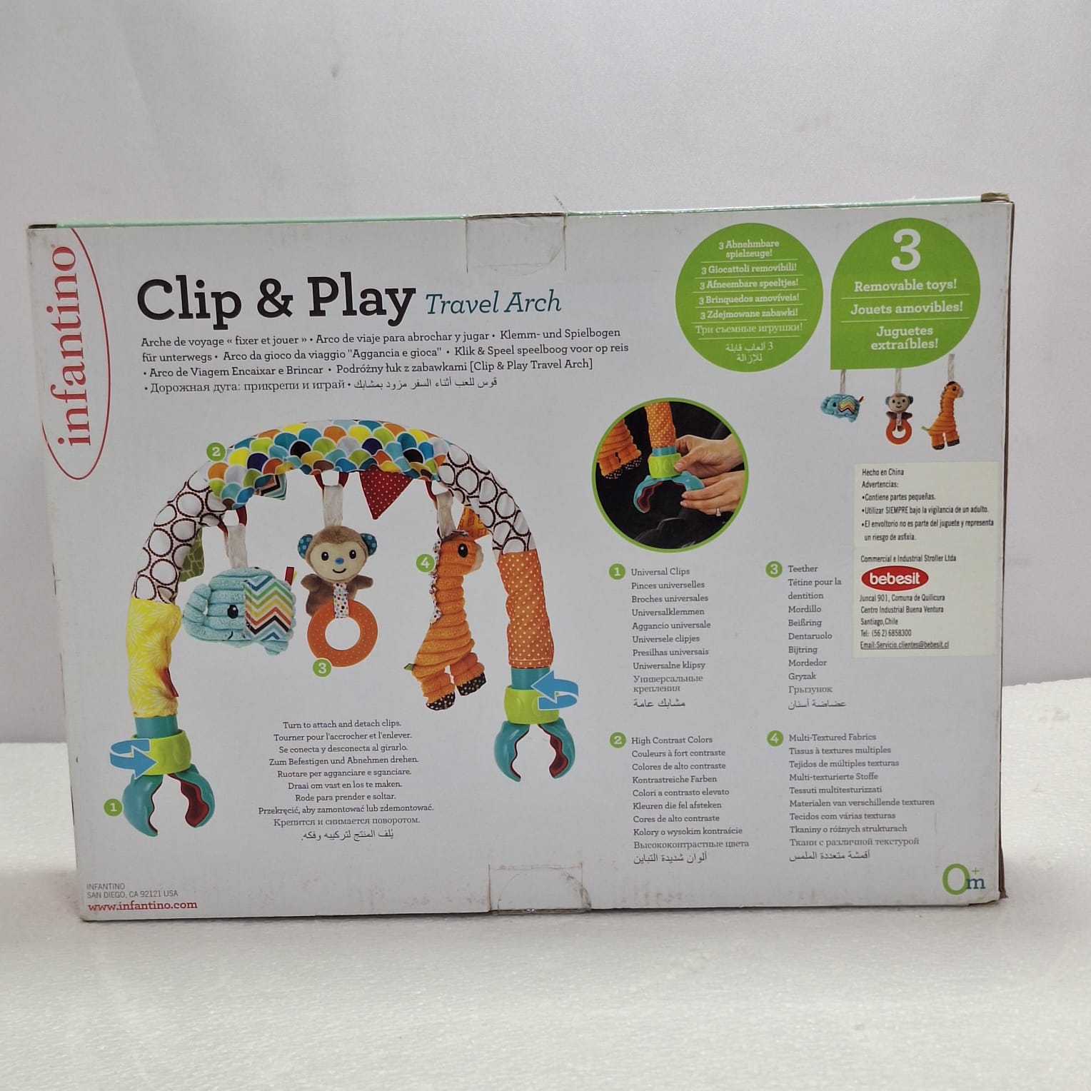 Movil Musical Infantino Animales 0+M Unisex