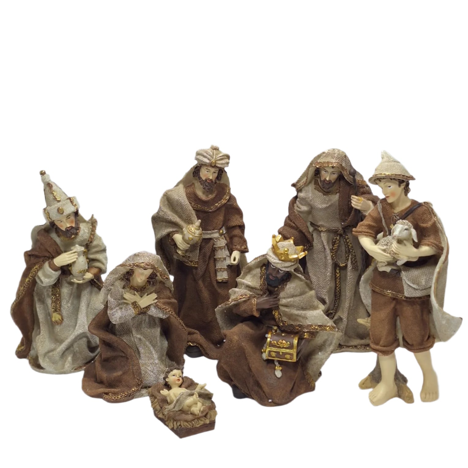 Set De 7 Figuras Pesebres De Jesus Dm-482062