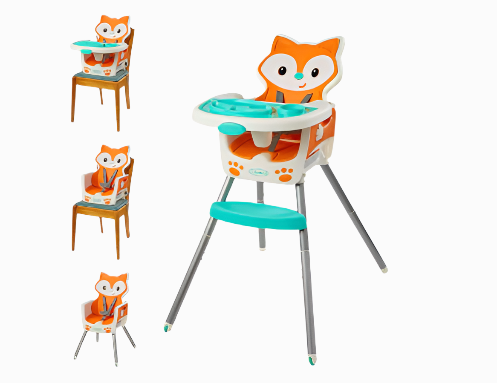 Silla De Comer Infantino Grow With Me 4 En 1 Naranjo