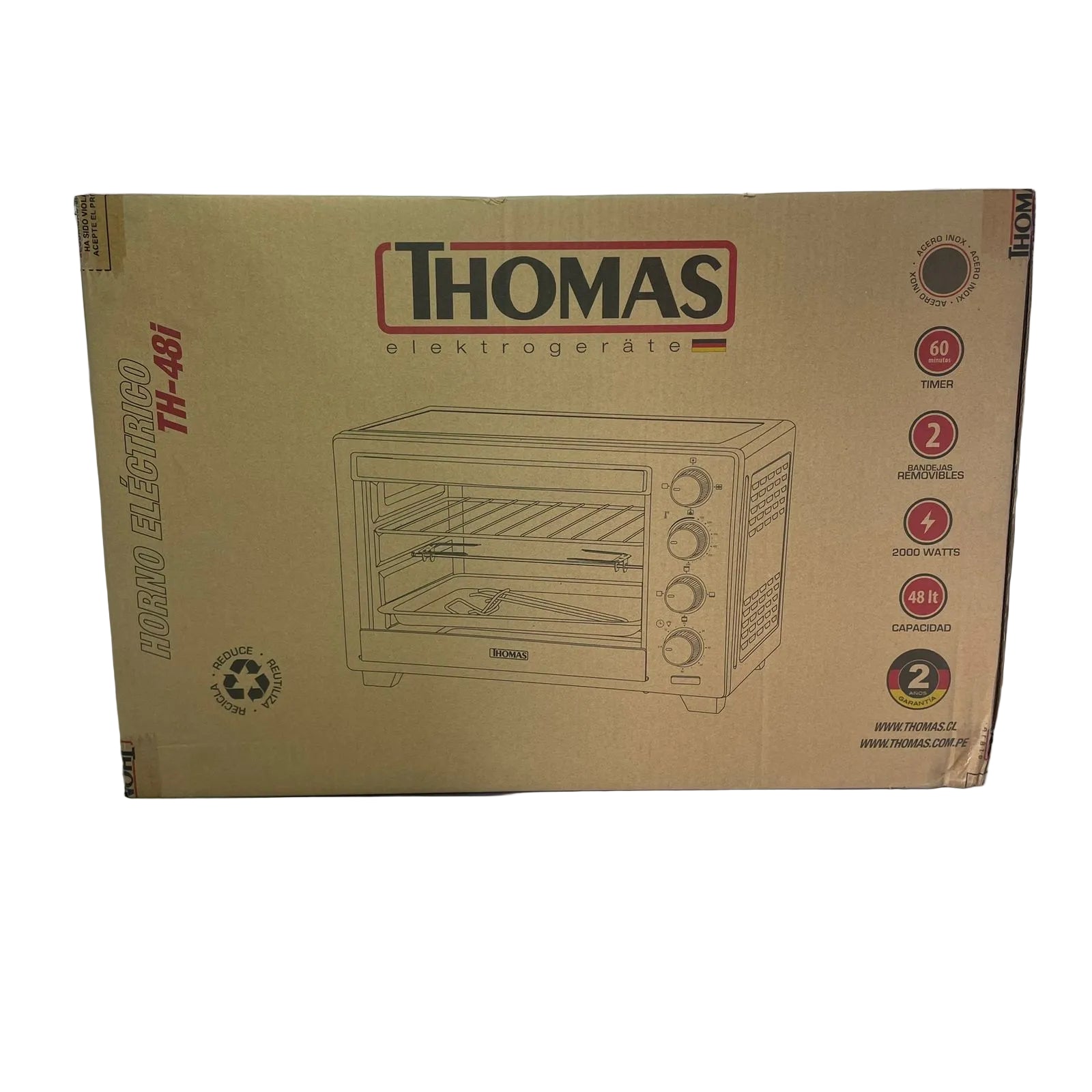 Horno Eléctrico Thomas TH-48I Silver 48 Litros