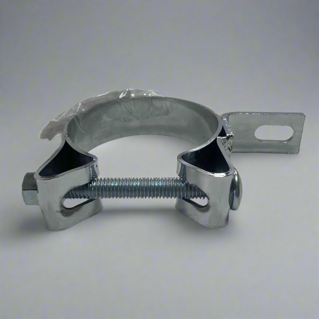 ABRAZADERA BEPO CON MANGO 4" ACERO PARA ESCAPE CROMADO