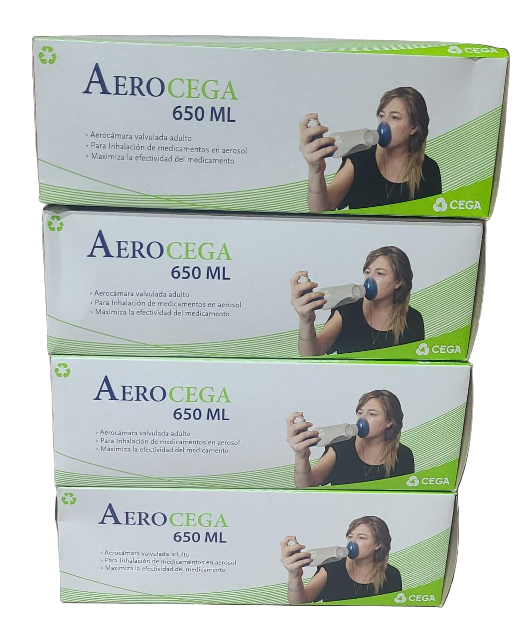 Pack de 8 Aerocamara Con Valvula Adulto 650ml