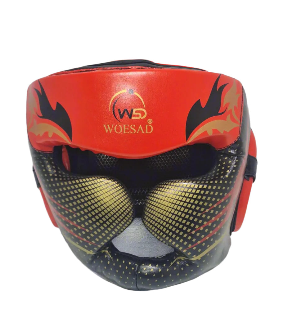 Casco Protector De Boxeo Para Niño Woesad Wsd-6118 Rojo Unisex