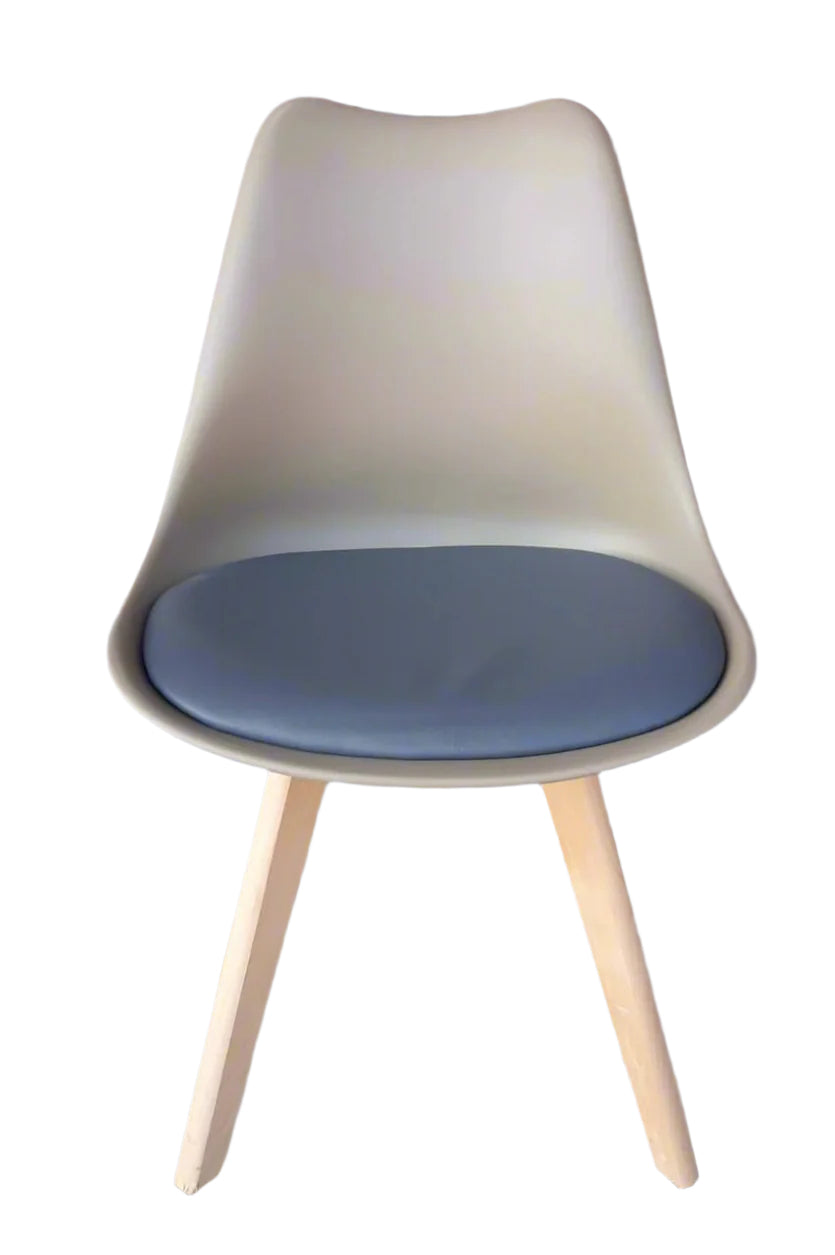 Silla Klik Tulip Acolchada Cafe Oscuro / Negro