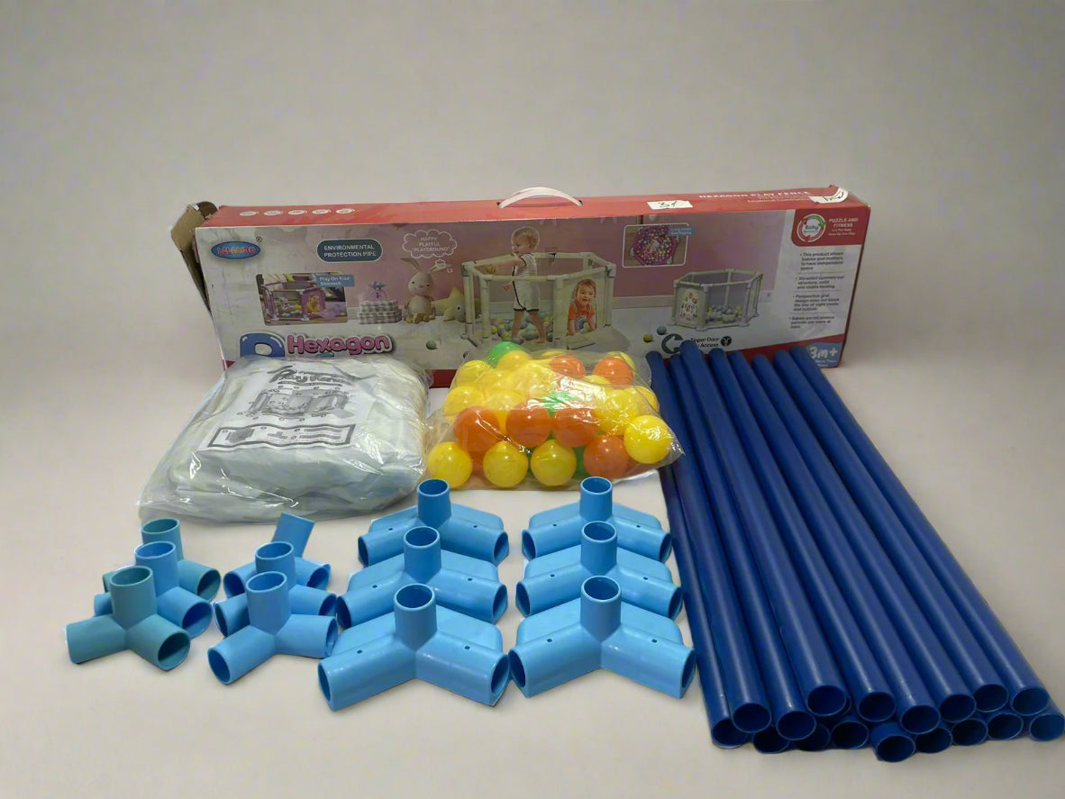 Corral Bebe Generico Hexagon Play Fence Blanco