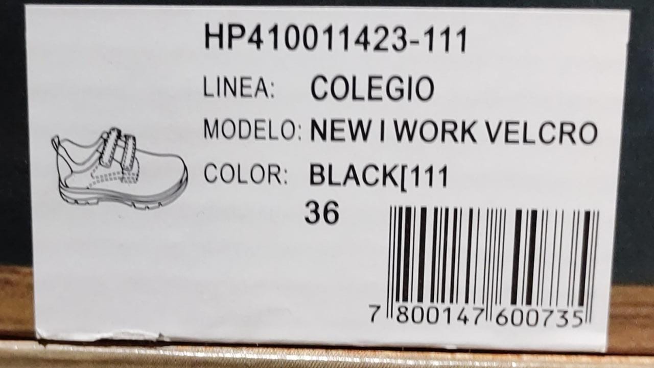 Zapato Escolar Hush Puppies New I Work Velcro 36