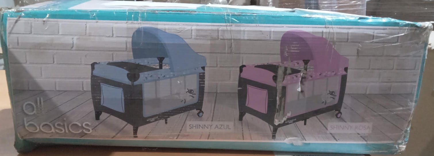 Cuna Corral All Basics Shinny Azul